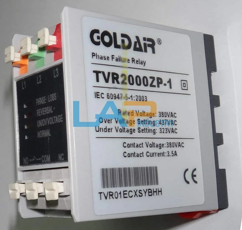 new 1Pcs For GOLDAIR phase sequence protection relay TVR2000ZP-1 380VAC 3.5A - GOLDAIR [1]