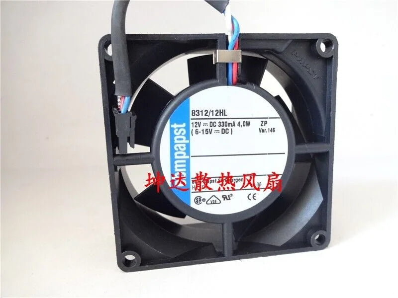 new 1 PCS Cooling Fan 8312/12HL DC12V 4.0W 8032 8CM 3-wire dual ball cooling fan - THYSSENKRUPP [1]