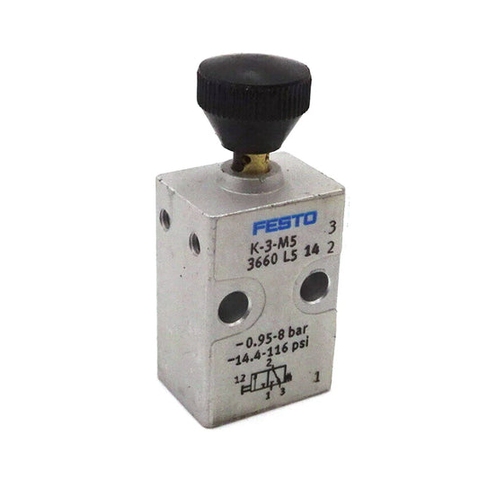 new 1 PCS Fit FESTO manual direction control valve button valve K-3-M5 3660 - FESTA [2]