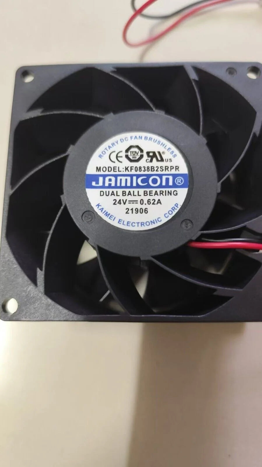 new 1 PCS JAMICON Fan KF0838B2SRPR DC24V 0.62A 8CM 8038 2 wire cooling fan - JAMICON [1]