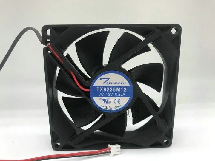 new 1 PCS Tianxuan Fan TX9225M12 DC 12V 0.20A 92*92*25mm 2 Pin cooling fan - TIANXUAN [1]