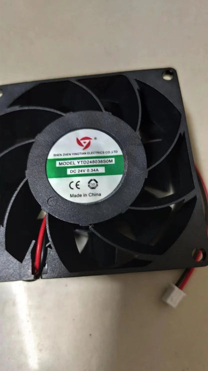 new 1 PCS YINGTIAN Fan YTD248038S0M 24V 0.34A 8CM 8038 2 pin inverter cooling fan - YINGTIAN [1]