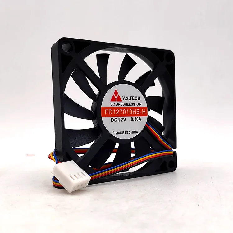 new 1 PCS Y.S.TECH Fan FD127010HB-H 12V 0.30A 7010 7CM ultra-thin 4-pin cooling fan - Y.S.TECH [1]