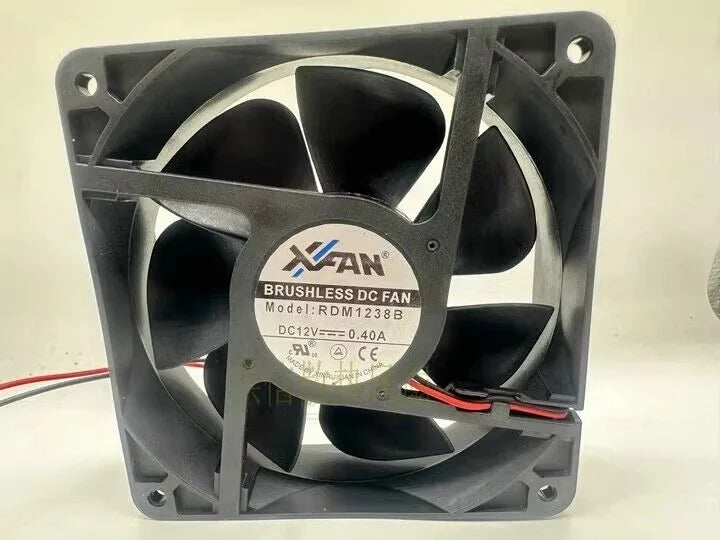 new 1 pcs XFAN Fan 12CM 2 wire cooling fan RDM1238B DC12V 0.40A 12038 - RDM [2]