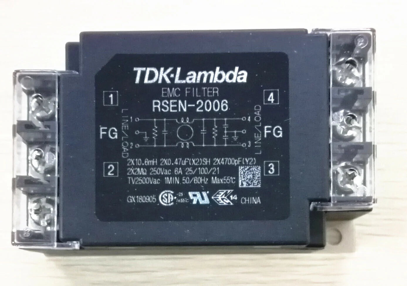 new 1pcs TDK-Lambda EMC Power Filter RSEN-2006 6A 250V Single Phase - TDK-LAMBDA [2]