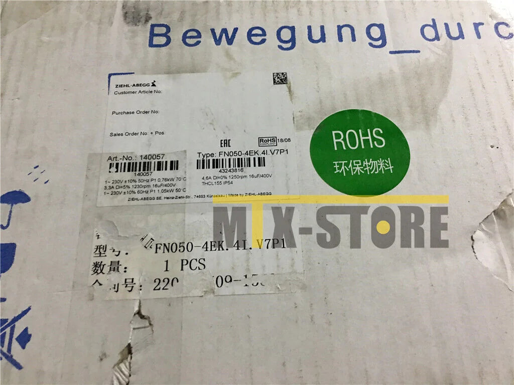 new 1pcs ones Ziehl-Abegg FN050-4EK.4I.V7P1 fan FN050-4EK.41.V7P1 - ZIEHL-ABEGG [5]