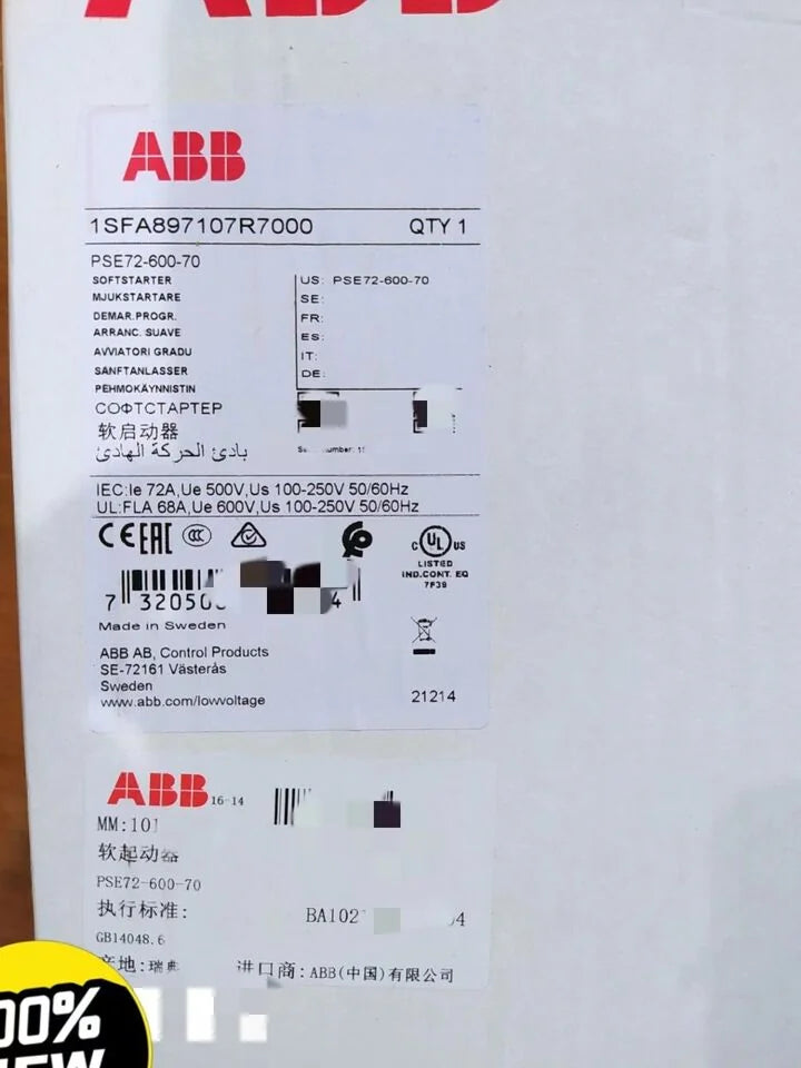 new ABB PSE72-600-70 1SFA897107R700 Soft Starter Expeidted Ship - ABB [3]