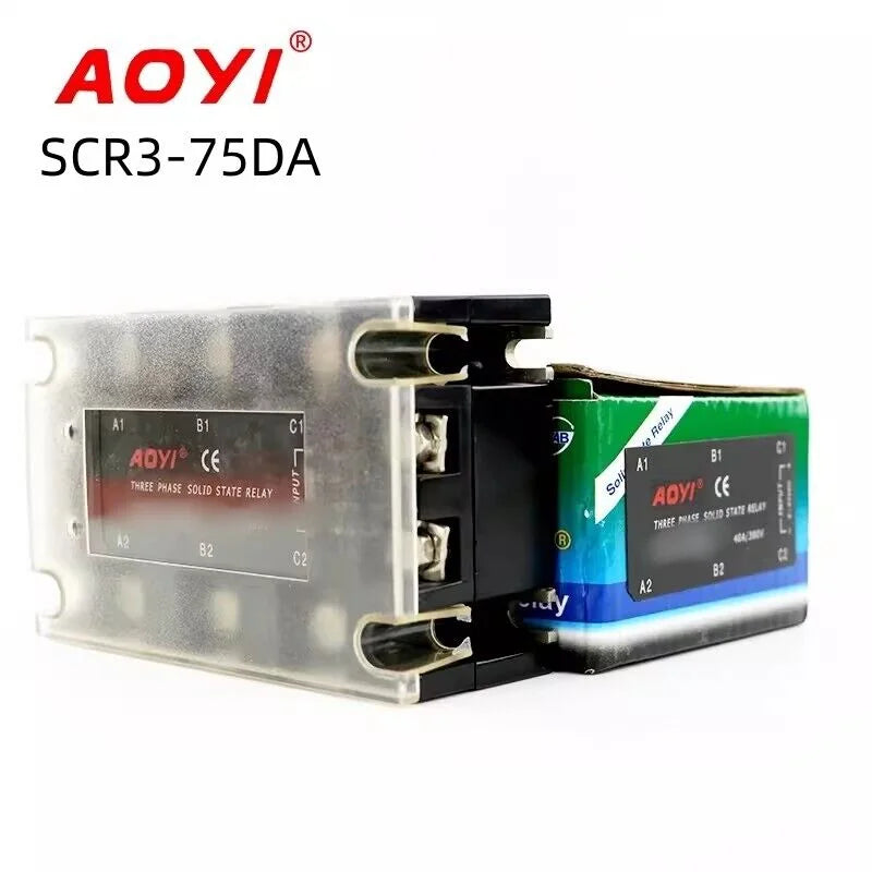 new AOYI Three-phase Enhanced Solid-state Relay DC-AC SCR3-75DA 75A380V Contactless - KOEED [2]