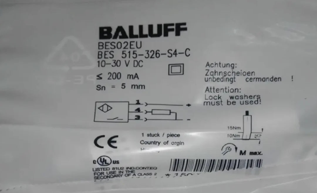 new BALLUFF BES 515-326-S4-C NO PNP M18 Flush 3 Wire Inductive Proximity Sensor - BALLUFF [1]