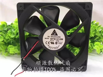 new DELTA WFB1212M DC12V 0.33A 120*120*25MM 2-Wire Silent Cooling Fan - DELTA [1]