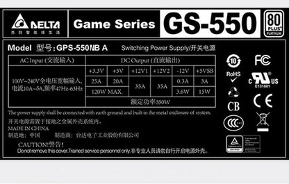 new Delta Platinum 550W Jindun GS550 Desktop Computer Power Supply - DELTA [3]