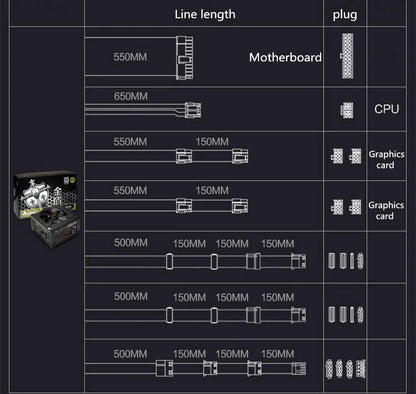 new Delta Platinum 550W Jindun GS550 Desktop Computer Power Supply - DELTA [4]
