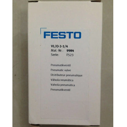 new FESTO VL/O-3-1/4 9984 Air control valve, high efficiency, reliable performance, industrial grade application - FESTO [5]