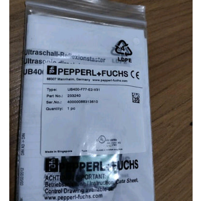 new ONE FOR Pepperl+Fuchs Ultrasound Sensor UB400-F77-E2-V31 - High-Precision Echo Location Device - PEPPERL+FUCHS [4]