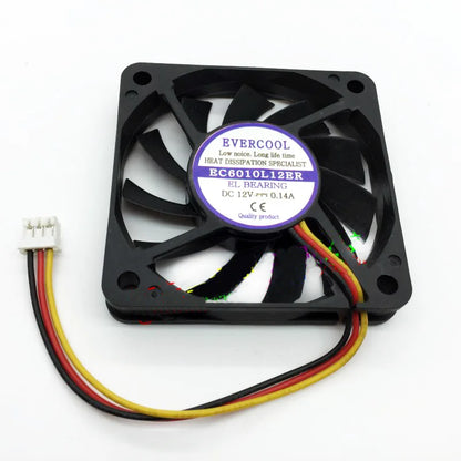 new for EVERCOOL EC6010L12ER DC12V 0.14A 60*60*10MM 3wire cooling fan - EVERCOOL [1]