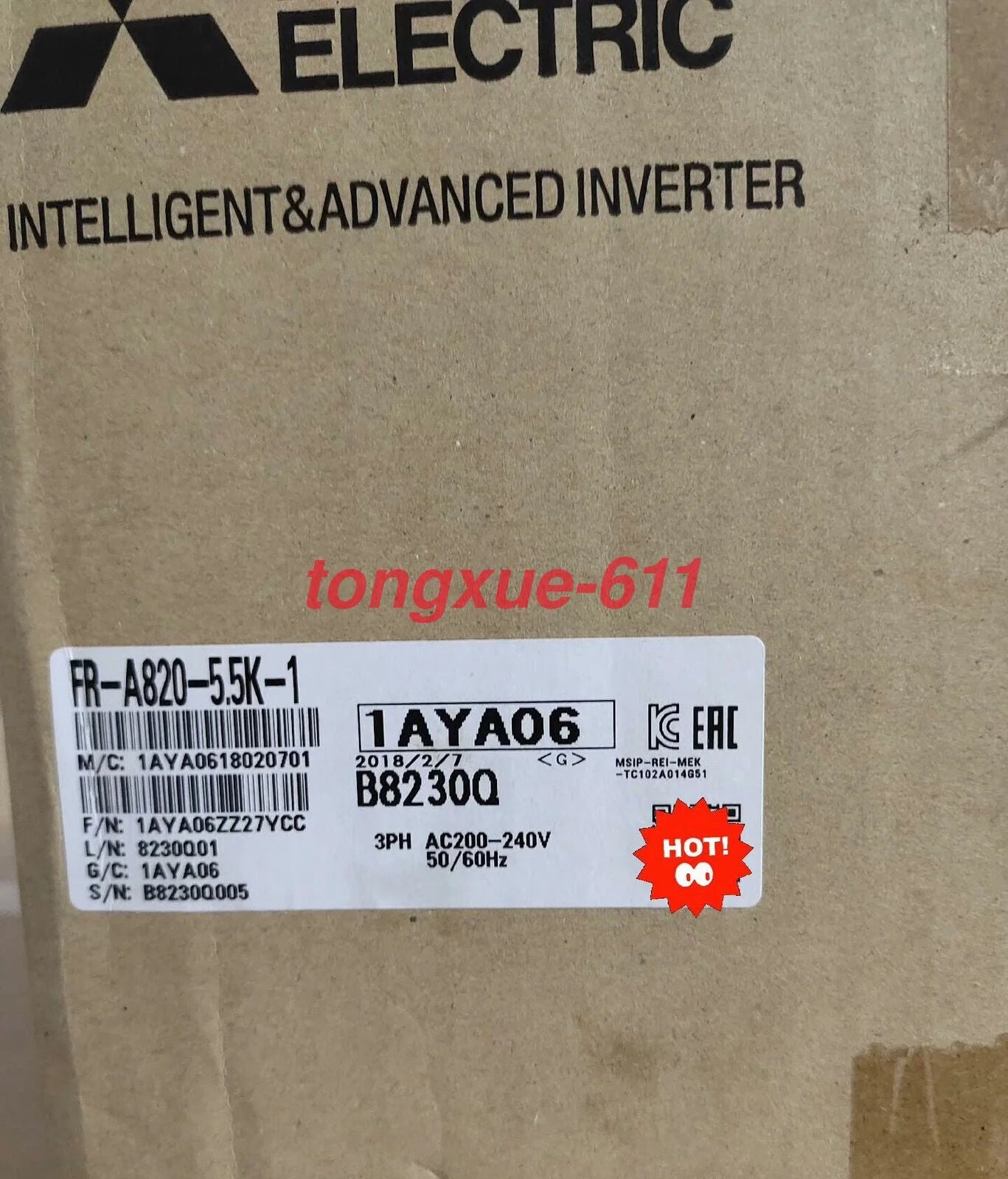 new fr-a820-5.5k-1 inverter Mitsubishi fr-a820-5.5k-1 or - MITSUBISHI [1]