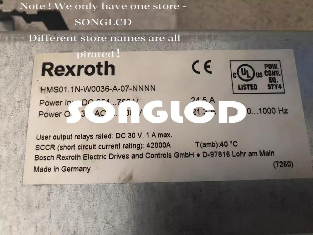 Bosch Rexroth HMS01.1N-W0036-A-07-NNNN Drive Controller - BOSCH REXROTH