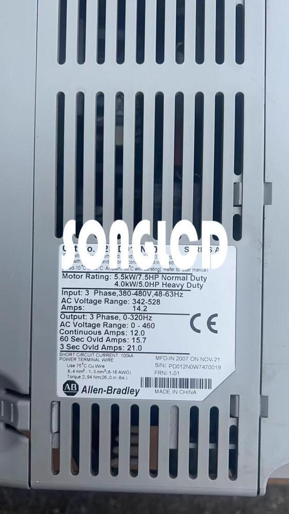 Allen-Bradley 22P-D012N103 PowerFlex 400 AC Drive 3 HP - ALLEN-BRADLEY