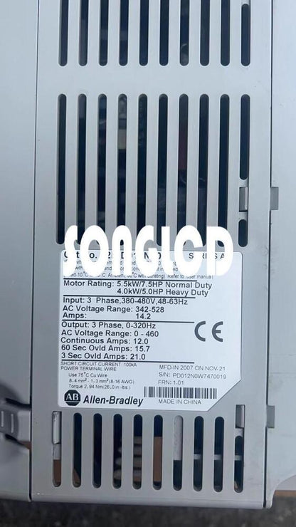 Allen-Bradley 22P-D012N103 PowerFlex 400 AC Drive 3 HP - ALLEN-BRADLEY