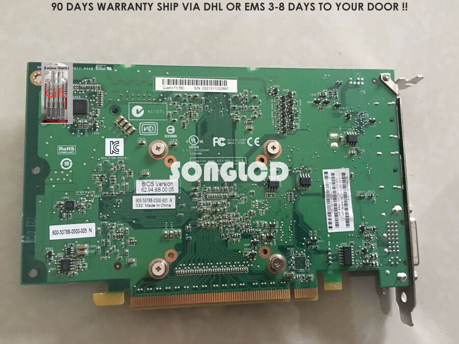 Quadro FX580 512MB PCI-E Graphics Card for High-Performance Workstations - NVIDIA