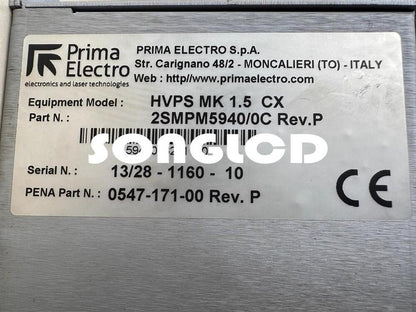 HVPS MK 1.5 CX 2SMPM5940/0C High Voltage Power Supply - VENDOR NAME