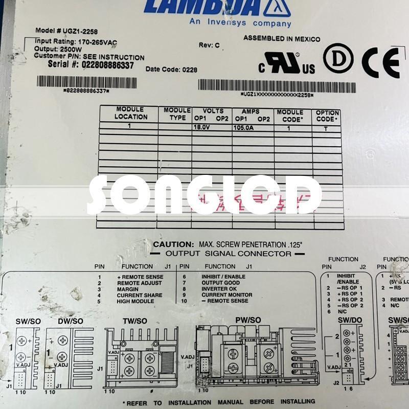 1 Piece UGZ1-2258 - High-Quality Replacement Part - INDUSTRIAL AUTOMATION PARTS PROVIDER