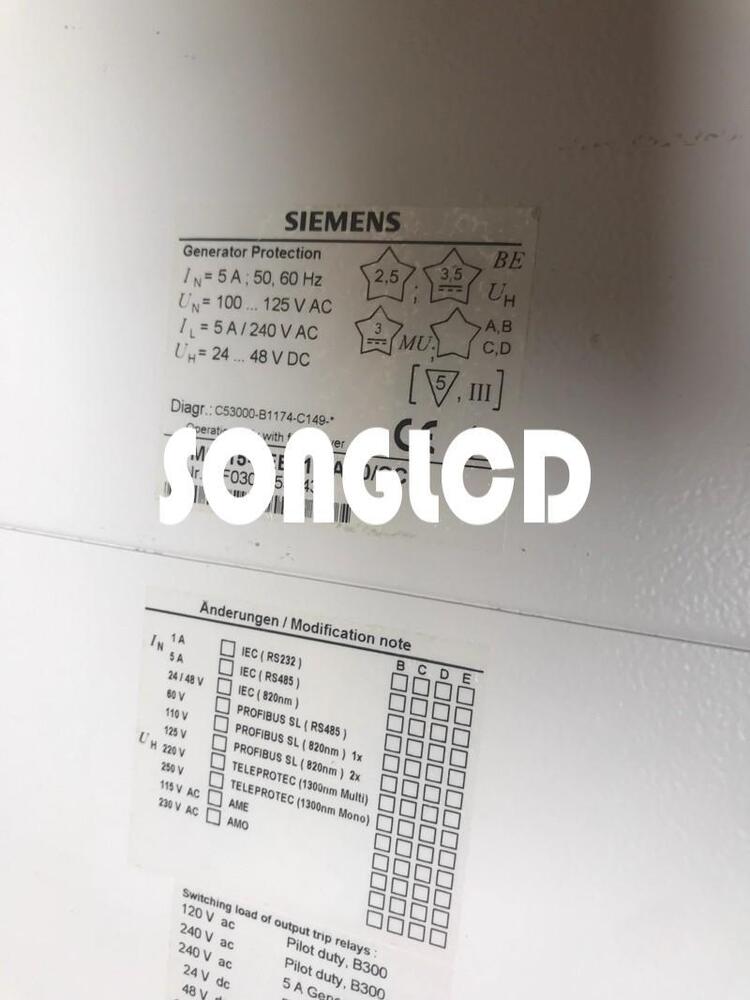 1PCS 7UM6215-2EB01-0AA0/CC Transformer Protection Device - TRANSFORMER PROTECTION DEVICE