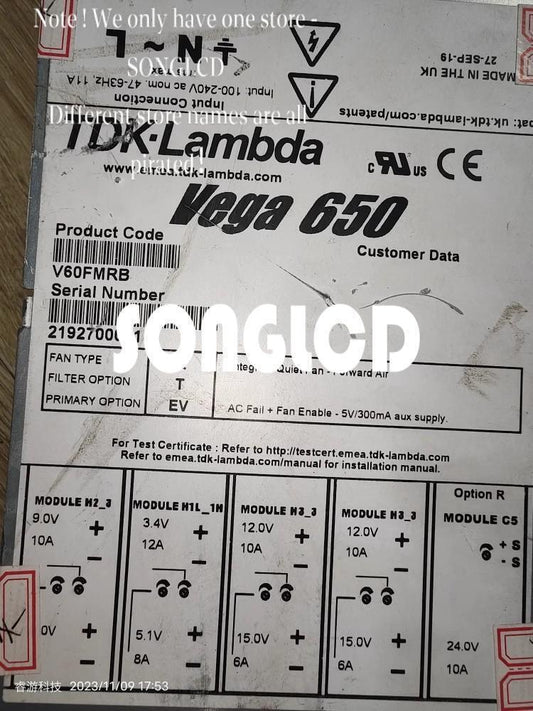 1PCS Vega 650 V60FMRB Power Supply Unit - VEGA