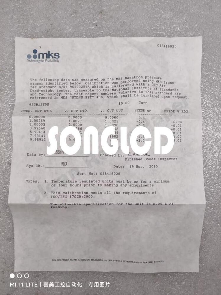 1PCS NEW 622B11TDE Vacuum Gauge 10 Torr Range - OMRON