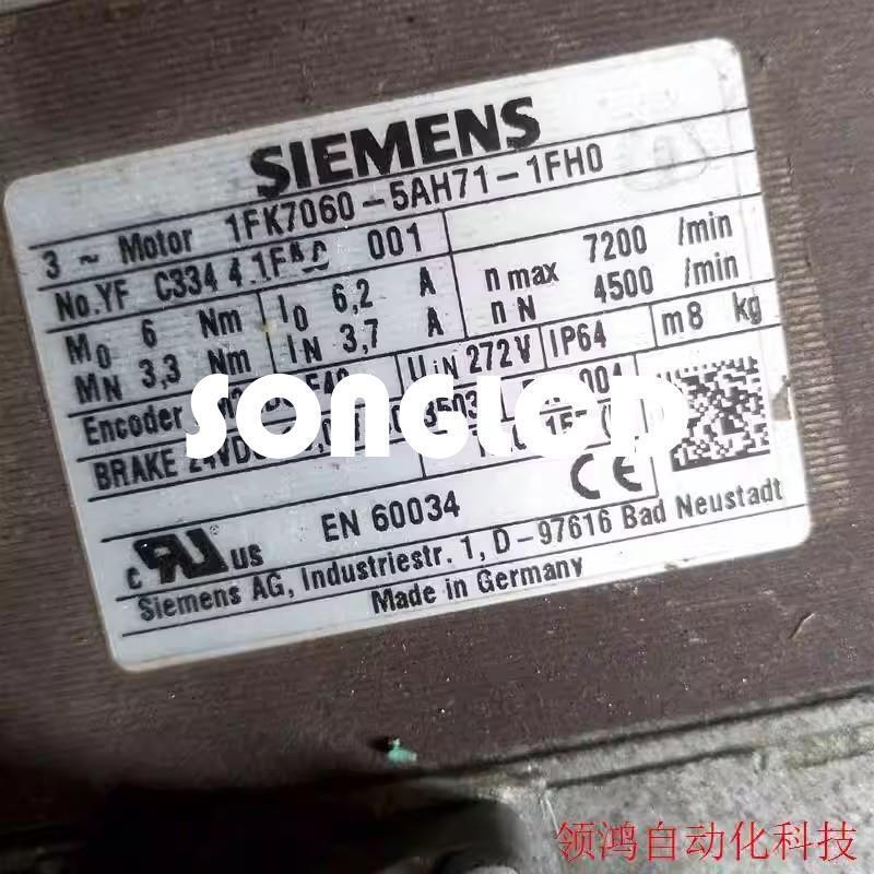 1PCS 1FK7060-5AH71-1FH0 - High Precision Industrial Servo Motor - PLC INDUSTRY PRODUCT