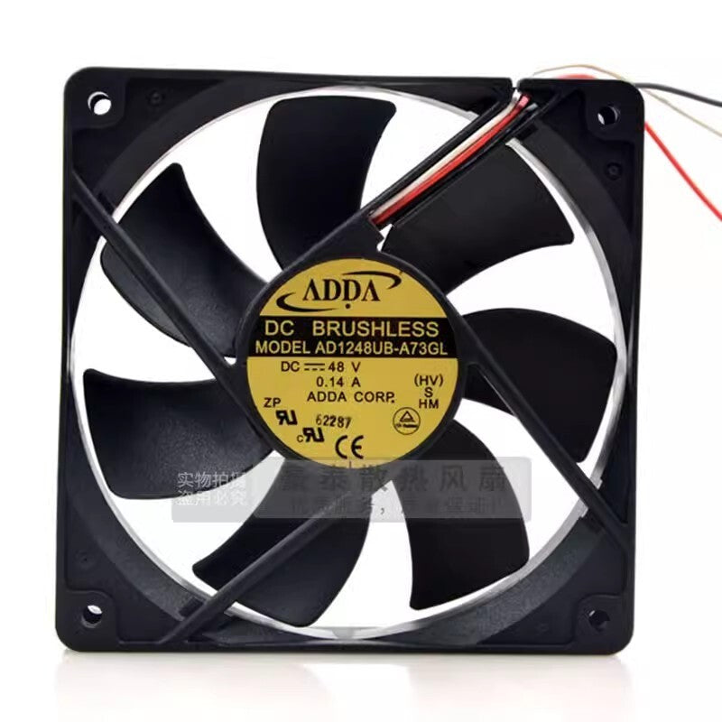 ADDA AD1248UB-A73GL 12025 DC48V 0.14A 12CM 3-Wire Ventilator de răcire silențios