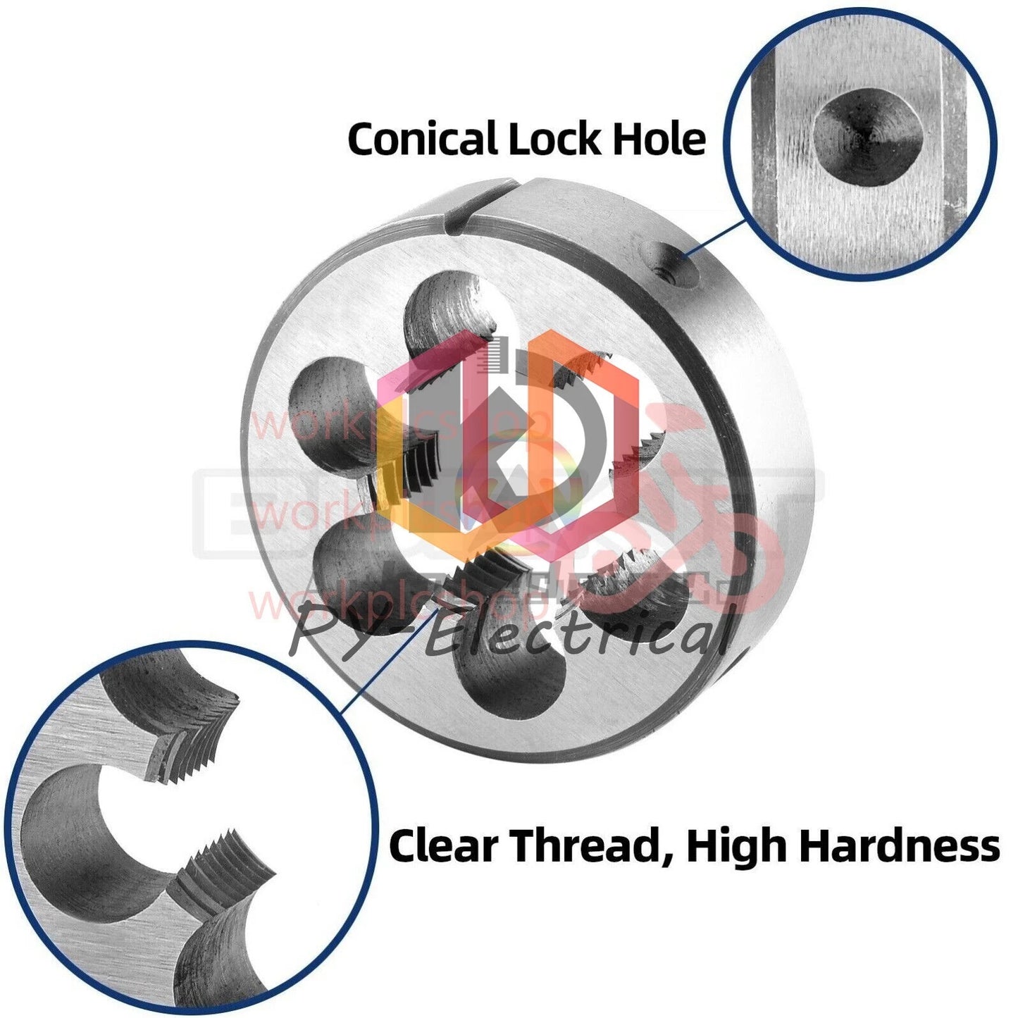 M20 X 1.5 Thread Die Left Hand, Metric M20x1.5 Round Threading Die