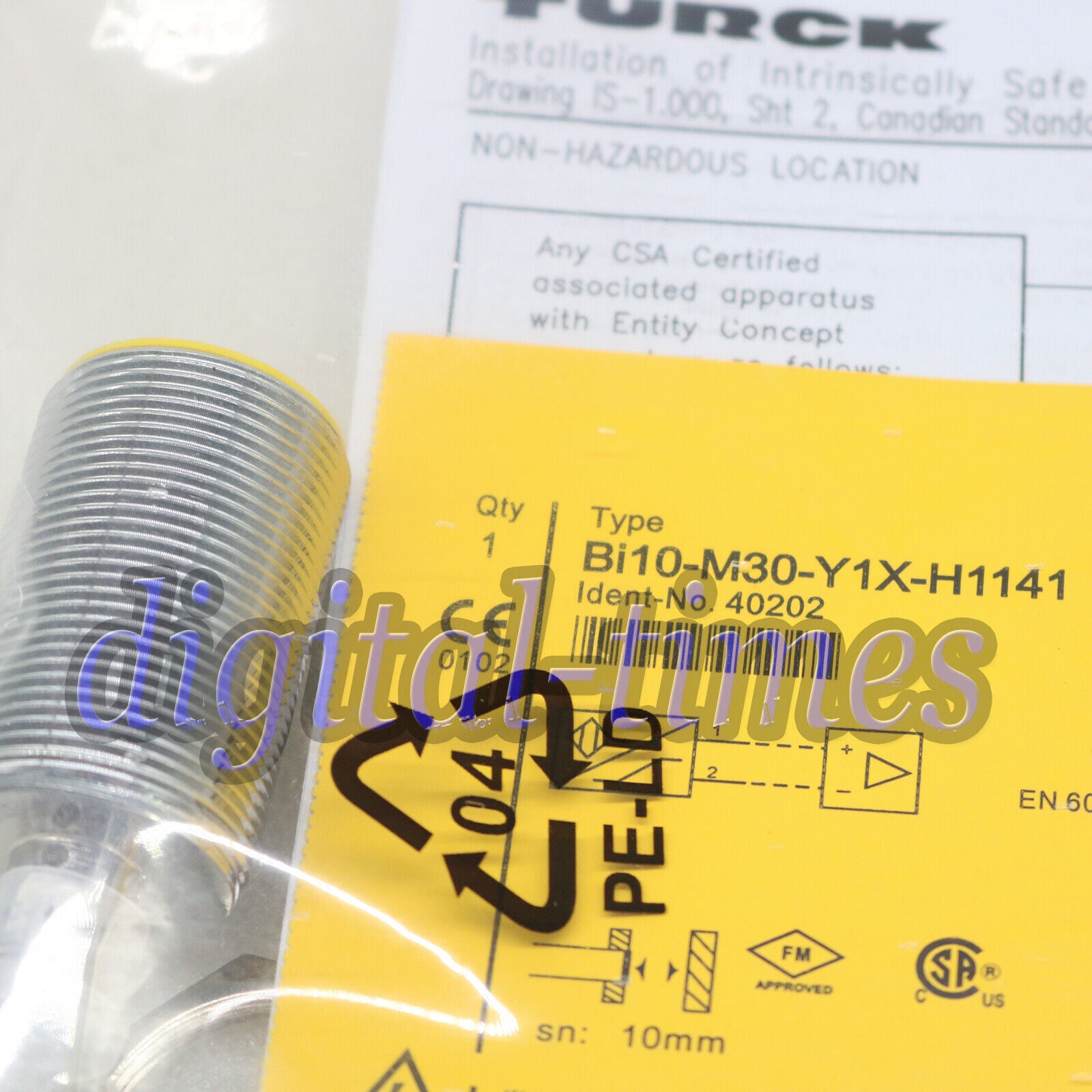 Turck Inductive Sensor Bi10-M30-Y1X-H1141 - TURCK