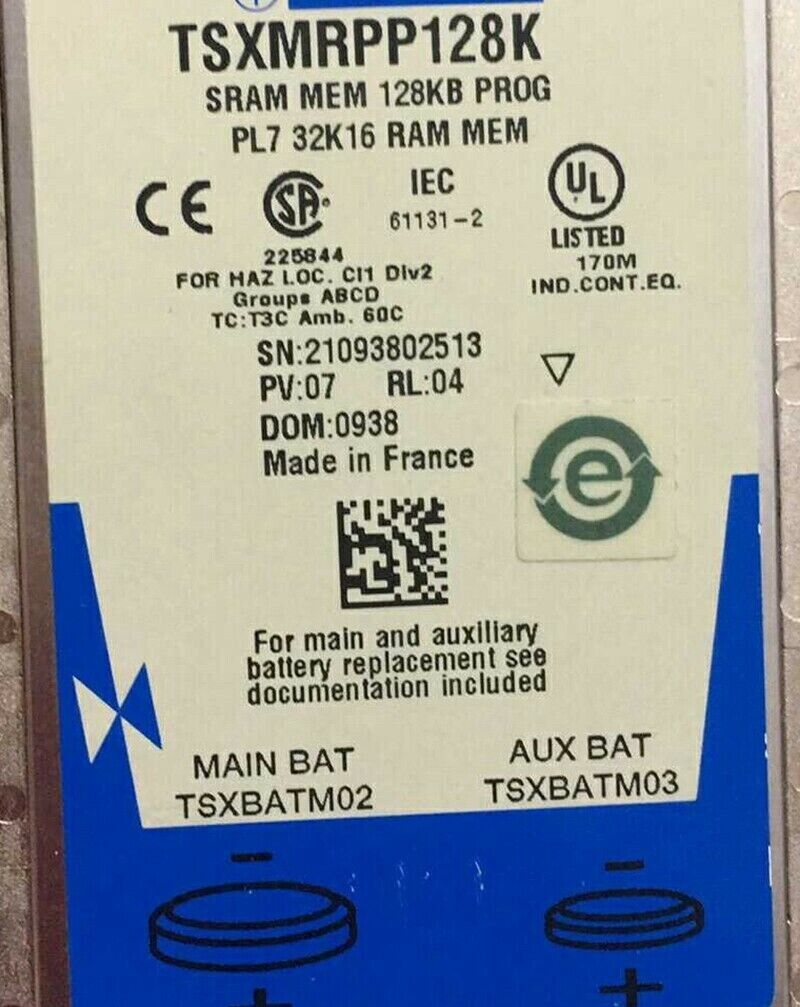 new SCHNEIDER TSXMRPP128K SRAM Application Memory Extension - SCHNEIDER