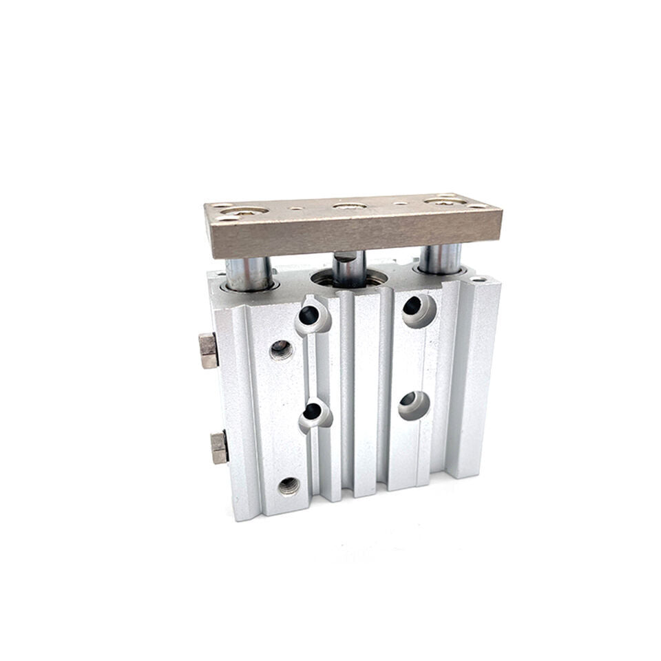 new SMC MGPM25-125Z Air Cylinder with Guide Rod Plate Slide Bearing Compact - SMC