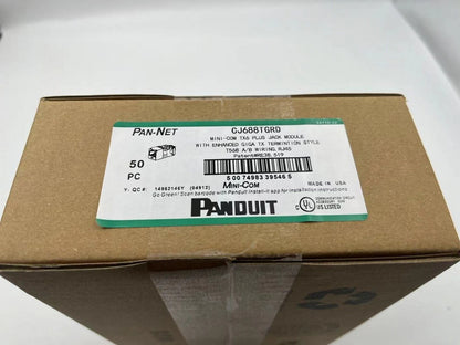 Panduit Giga TX Cat6 Network jack CJ688TGIW CJ688TGBU CJ688TGGR CJ688TGBL Qty 50
