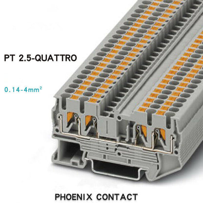 new 50pcs Phoenix PT 2.5-QUATTRO Order N：3209578 Quick Terminal Plugin Guide Rail - PHOENIX