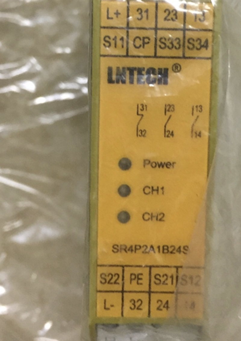 LNTECH SR4P2A1B24S Miniature Safety Relay for Double Hands Button 1PC - LNTECH
