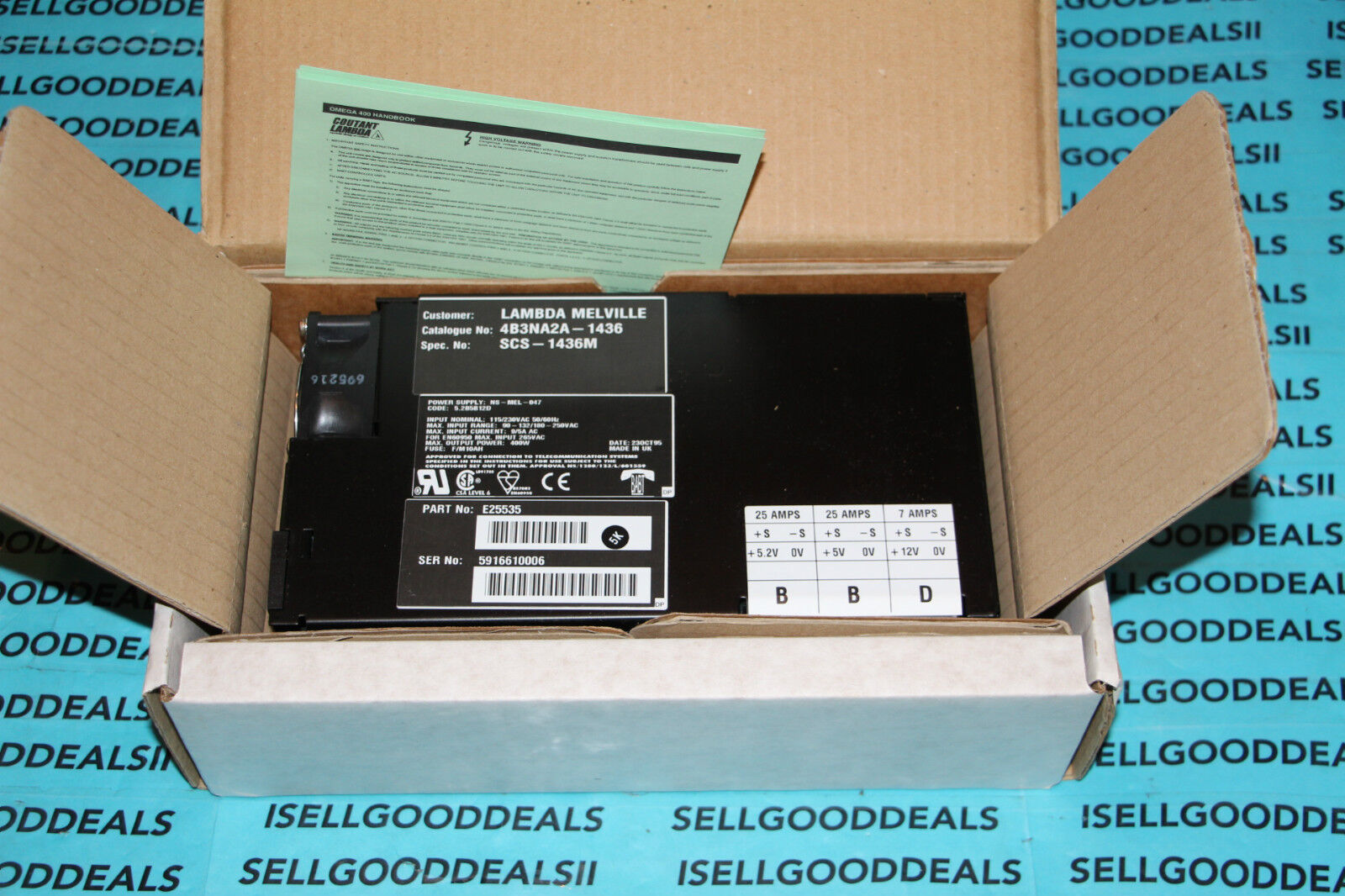 Lambda E25535: 400W Power Supply - LAMBDA