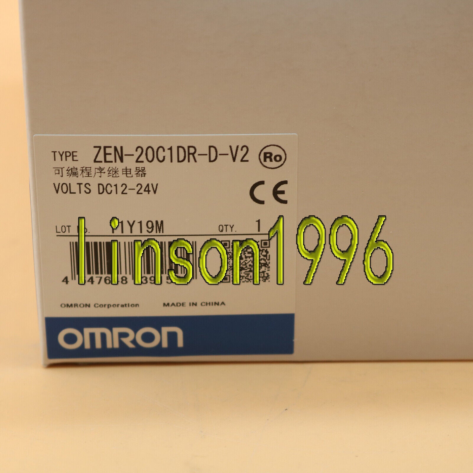 new  Omron ZEN-20C1DR-D-V2 PLC ZEN20C1DRDV2 One year