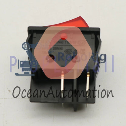1PC LECI RS606 2position 4pin Rocker Switch 16A250V T105/55 Red with Lamp~