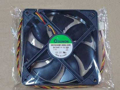 new SUNON EEC0252B1-000U-G99 24V 5W 12025 12CM 3-PIN inverter cooling fan