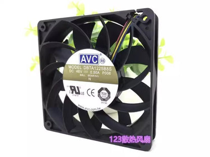 AVC DBTA1225B8S 12025 DC48V 0.50A 12CM 4-Wire PWM Cooling Fan