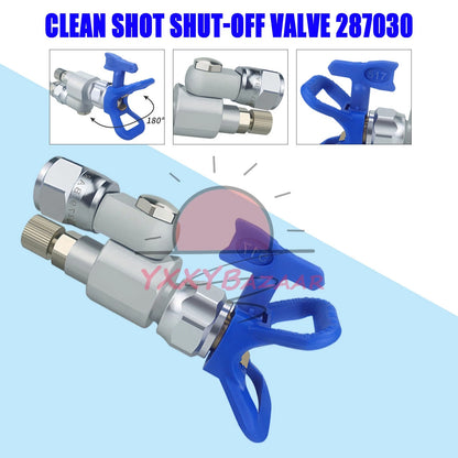 Clean Shot Shut-Off Valve 287030 For Paint Gun Pole Extensions With 517 Tip