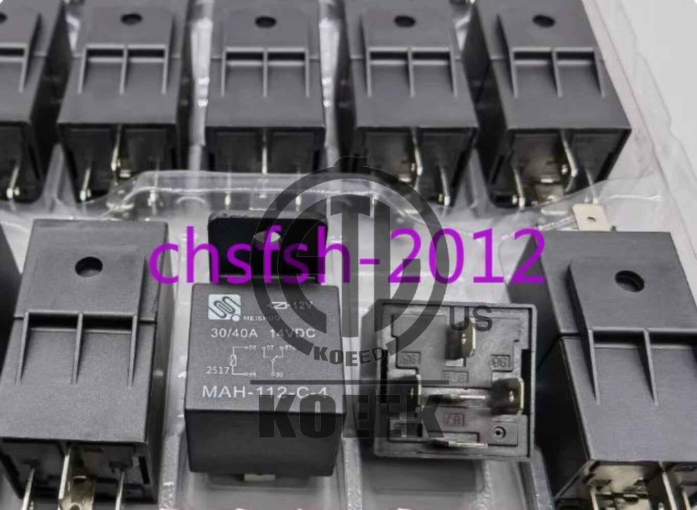 3 PCS Automotive Electromagnetic Power Relay MAH-112-C-4