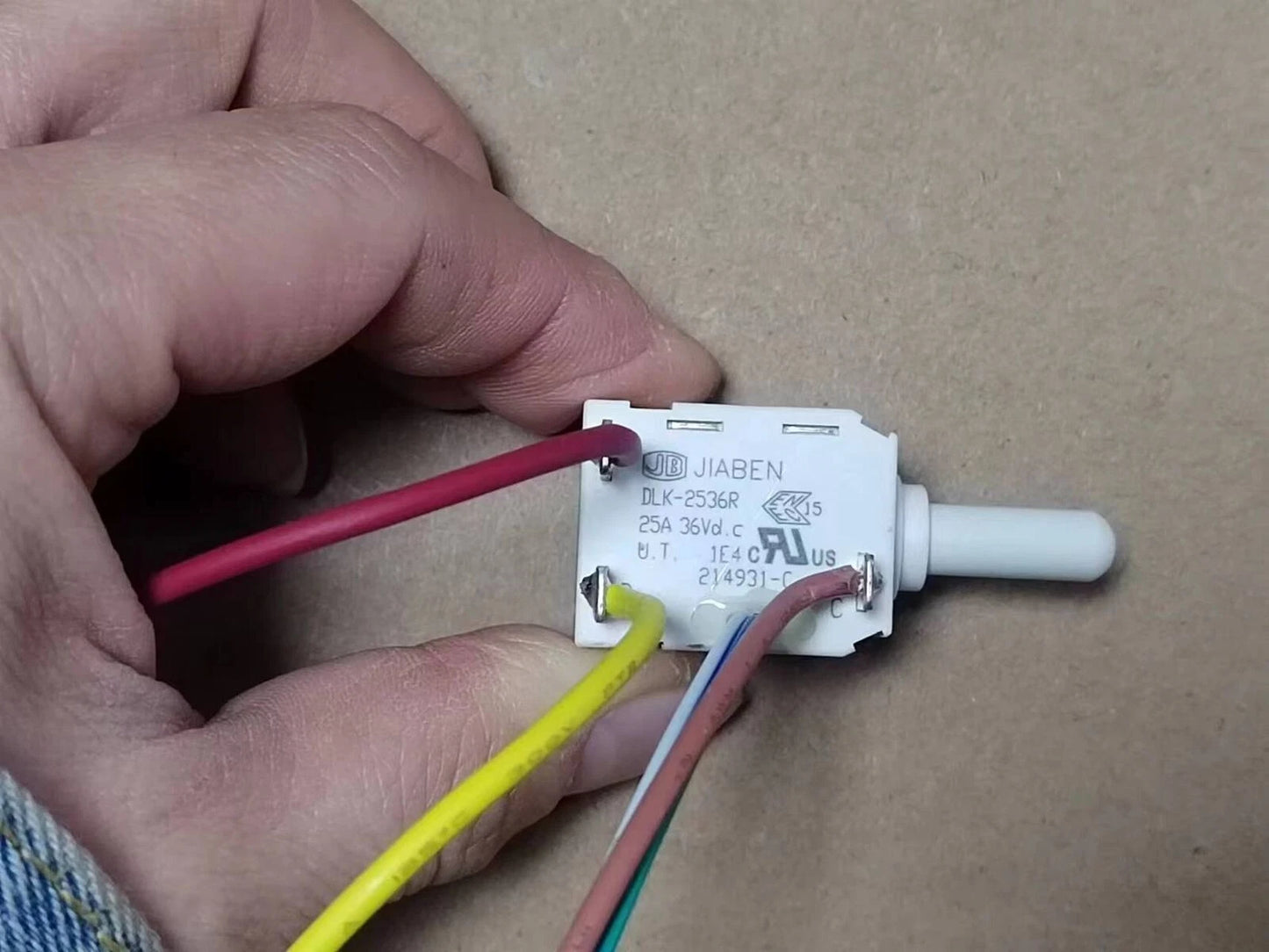 JIABEN DLK-2536R 25A 36VDC Trigger Switch Replacement Part