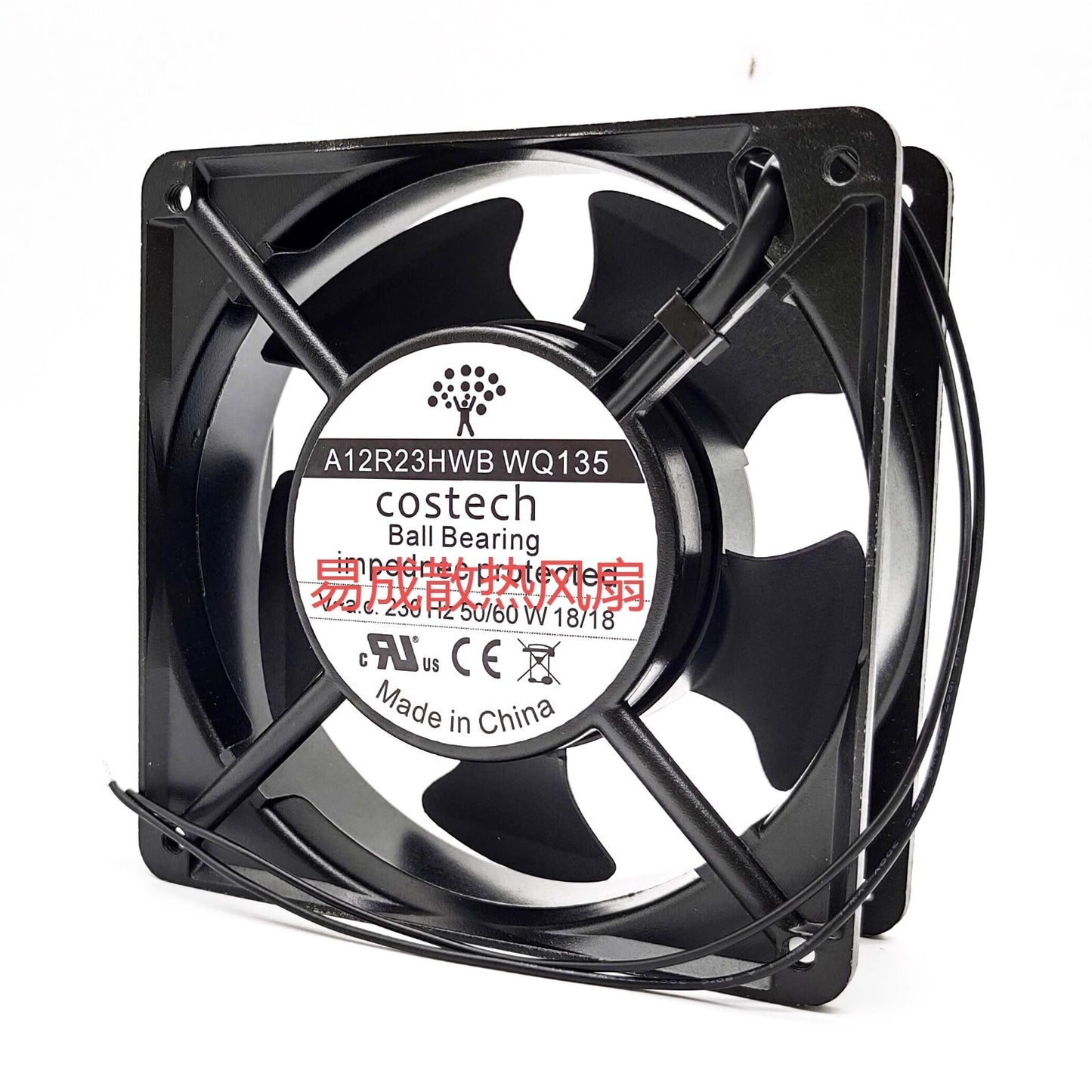 Costech A12R23HWB WQ135 230V 18W 12038 12CM Inverter Cooling Fan