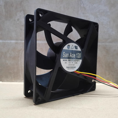 Sanyo 9G1212G1071 12038 DC12V 0.98A 12CM 3-Wire Silent Cooling Fan