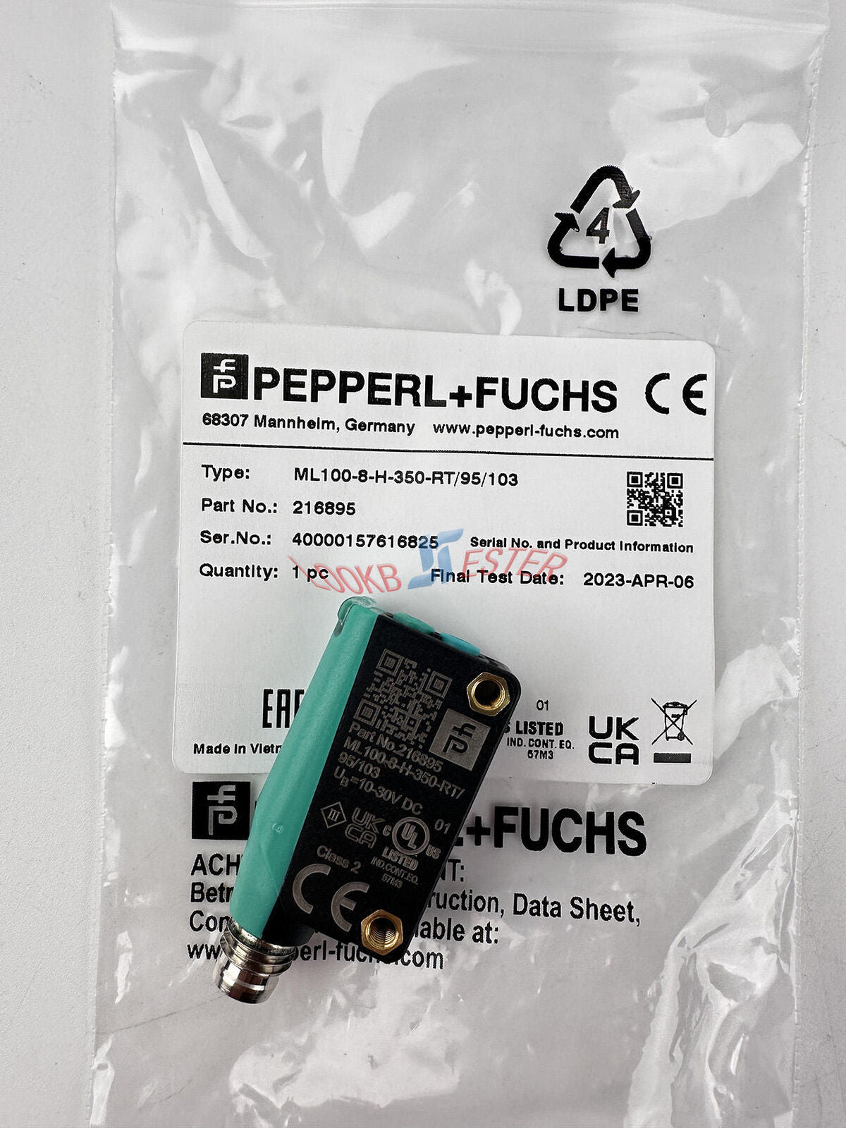 new ML100-8-H-350-RT/95/103 PEPPERL+FUCHS BACKGROUND SUPPRESSION SENSOR 350MM - PEPPERL+FUCHS