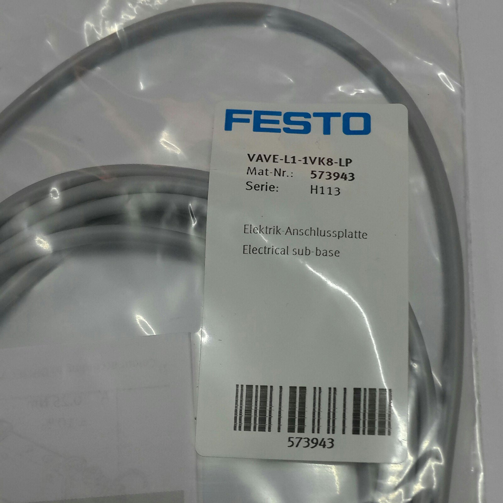 FESTO Electrical Connection Base VAVE-L1-1VK8 - FESTO
